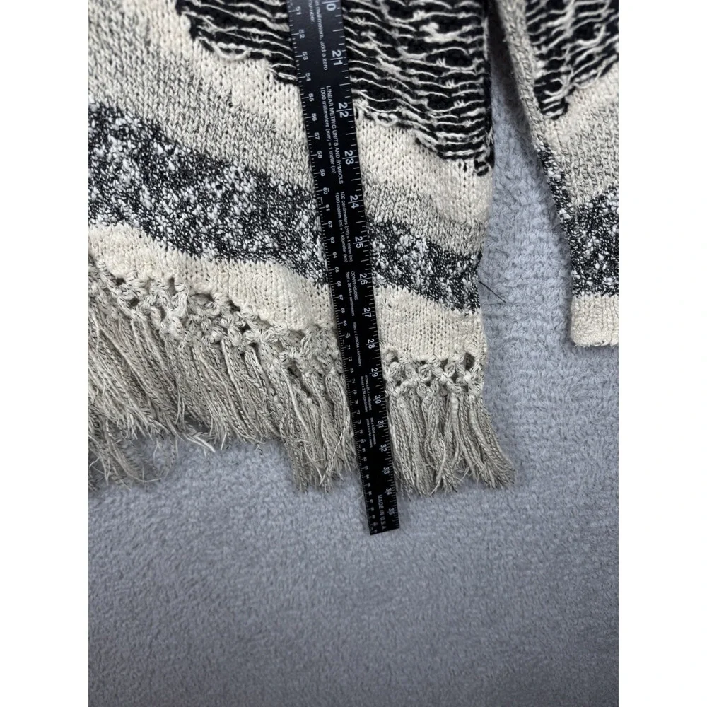 Free People Boho Woven Cotton Blend‎ Women's M/L (approx) Sweater w Fringe